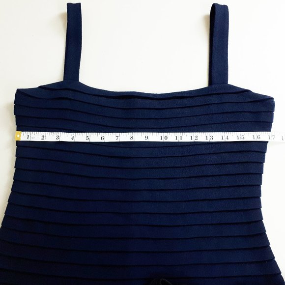 St. John Collection by Marie Gray Navy Blue Wool Blend Dress - Picture 7 of 15